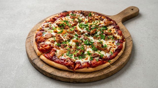 BBQ Carnitas (Pork) Pizza.