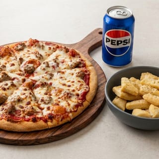 Mangiamo Meal Deal- 1 Medium Pizza, Breadsticks & 1 Can Of Soda