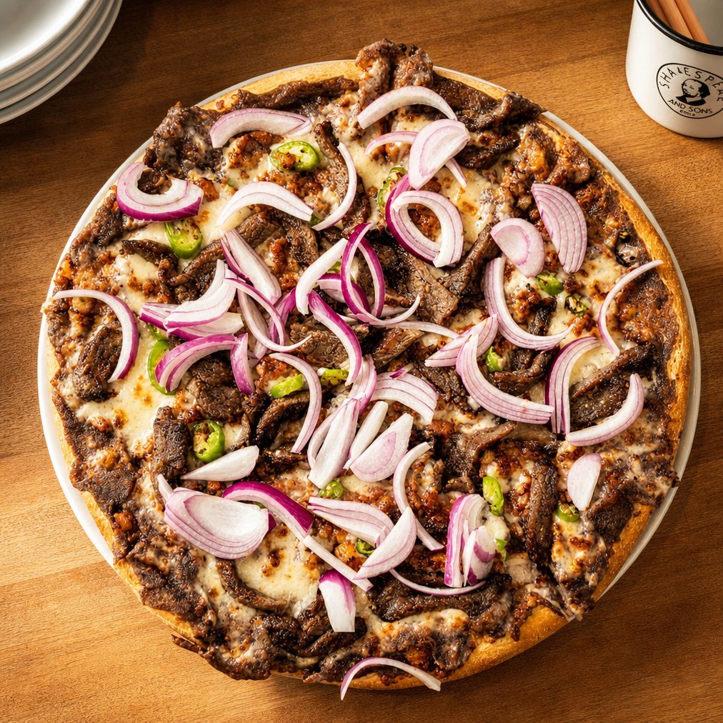 "Patron Special" Arrachera Pizza.